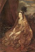 Anthony Van Dyck Portrat der Elisabeth oder Theresia Shirley in orientalischer Kleidung painting